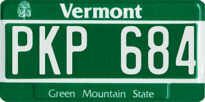 VT license plate PKP684