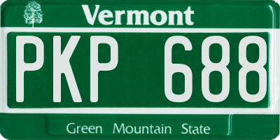 VT license plate PKP688