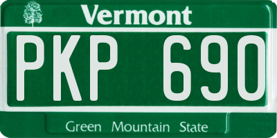 VT license plate PKP690