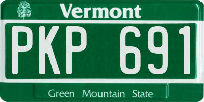 VT license plate PKP691