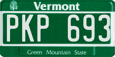 VT license plate PKP693