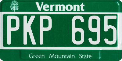VT license plate PKP695