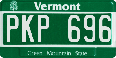 VT license plate PKP696