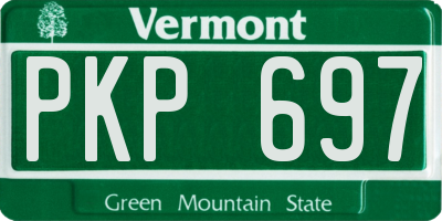 VT license plate PKP697