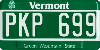 VT license plate PKP699