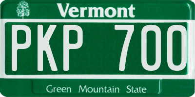 VT license plate PKP700