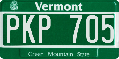 VT license plate PKP705