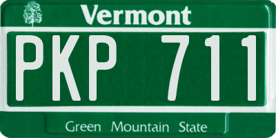 VT license plate PKP711