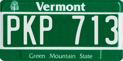 VT license plate PKP713