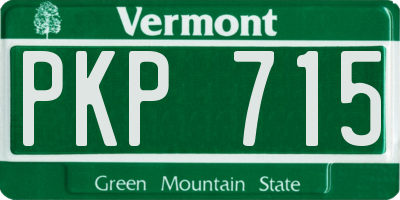 VT license plate PKP715