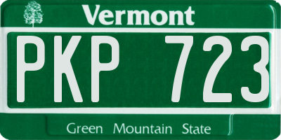 VT license plate PKP723