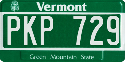 VT license plate PKP729
