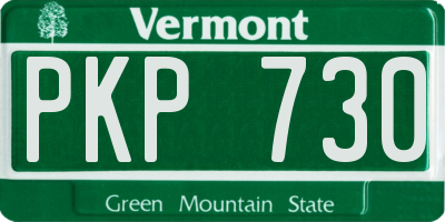 VT license plate PKP730