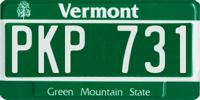 VT license plate PKP731