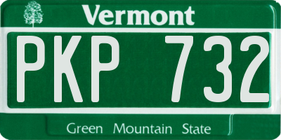 VT license plate PKP732