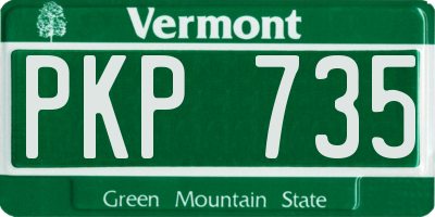 VT license plate PKP735