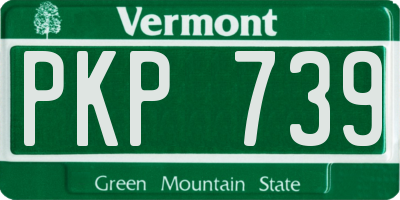 VT license plate PKP739