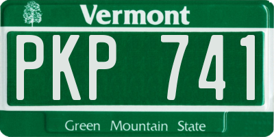 VT license plate PKP741