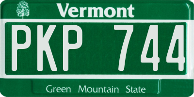 VT license plate PKP744
