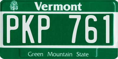 VT license plate PKP761