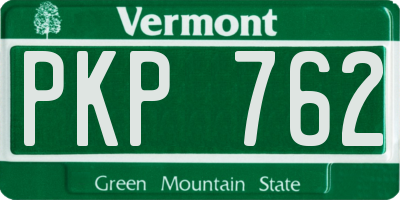 VT license plate PKP762