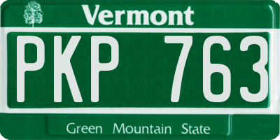 VT license plate PKP763