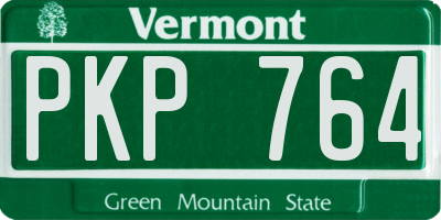 VT license plate PKP764