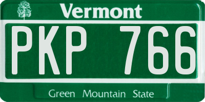 VT license plate PKP766