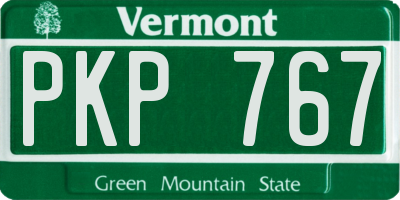 VT license plate PKP767