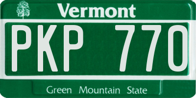 VT license plate PKP770