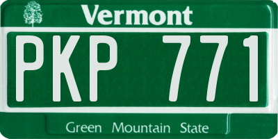 VT license plate PKP771