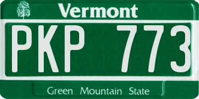 VT license plate PKP773