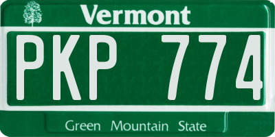 VT license plate PKP774