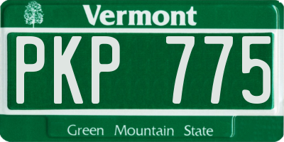 VT license plate PKP775