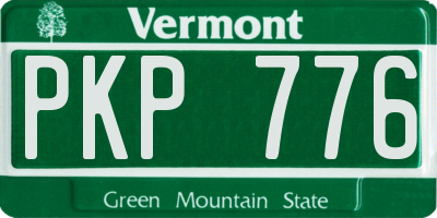 VT license plate PKP776