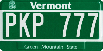 VT license plate PKP777