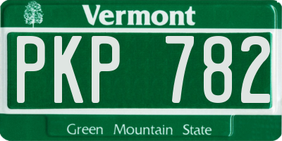 VT license plate PKP782