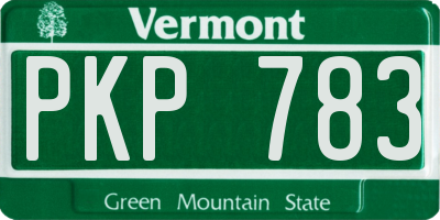 VT license plate PKP783