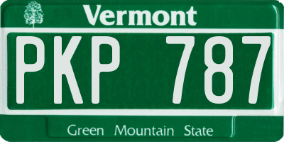 VT license plate PKP787