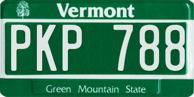 VT license plate PKP788