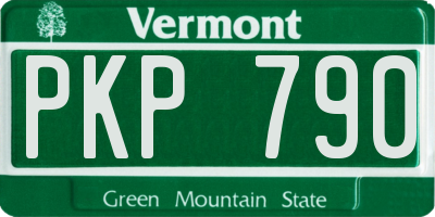 VT license plate PKP790