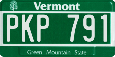 VT license plate PKP791