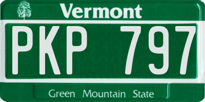 VT license plate PKP797