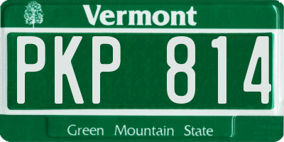 VT license plate PKP814