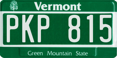 VT license plate PKP815