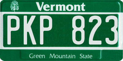 VT license plate PKP823