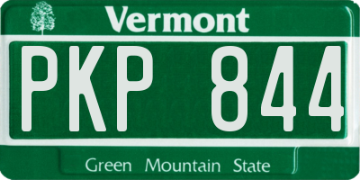 VT license plate PKP844