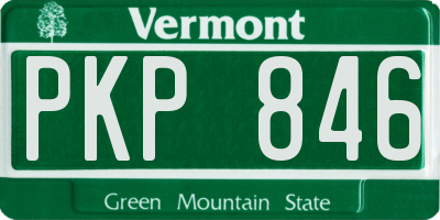 VT license plate PKP846