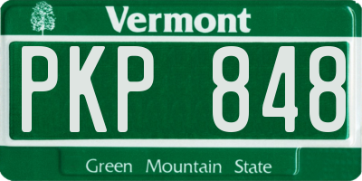 VT license plate PKP848
