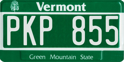 VT license plate PKP855